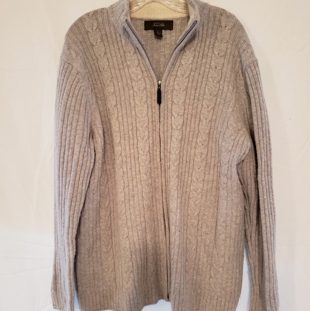 Tasso Elba Zip-up Sweater Large